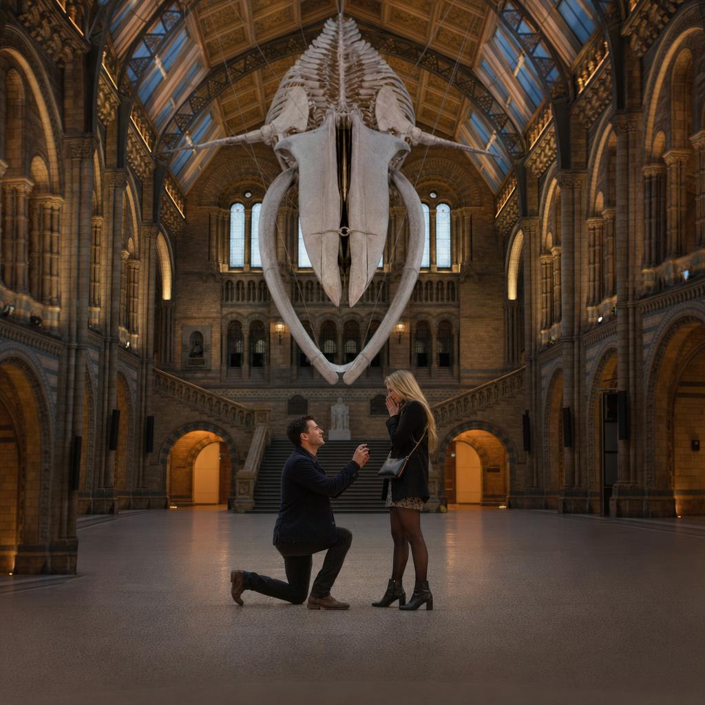 Natural History Museum - marriage proposal in London
