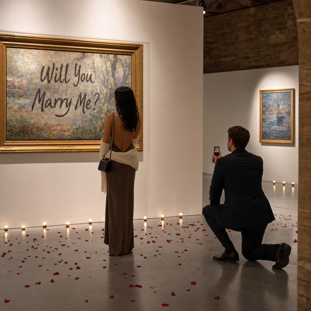 Private art gallery - marriage proposal in London