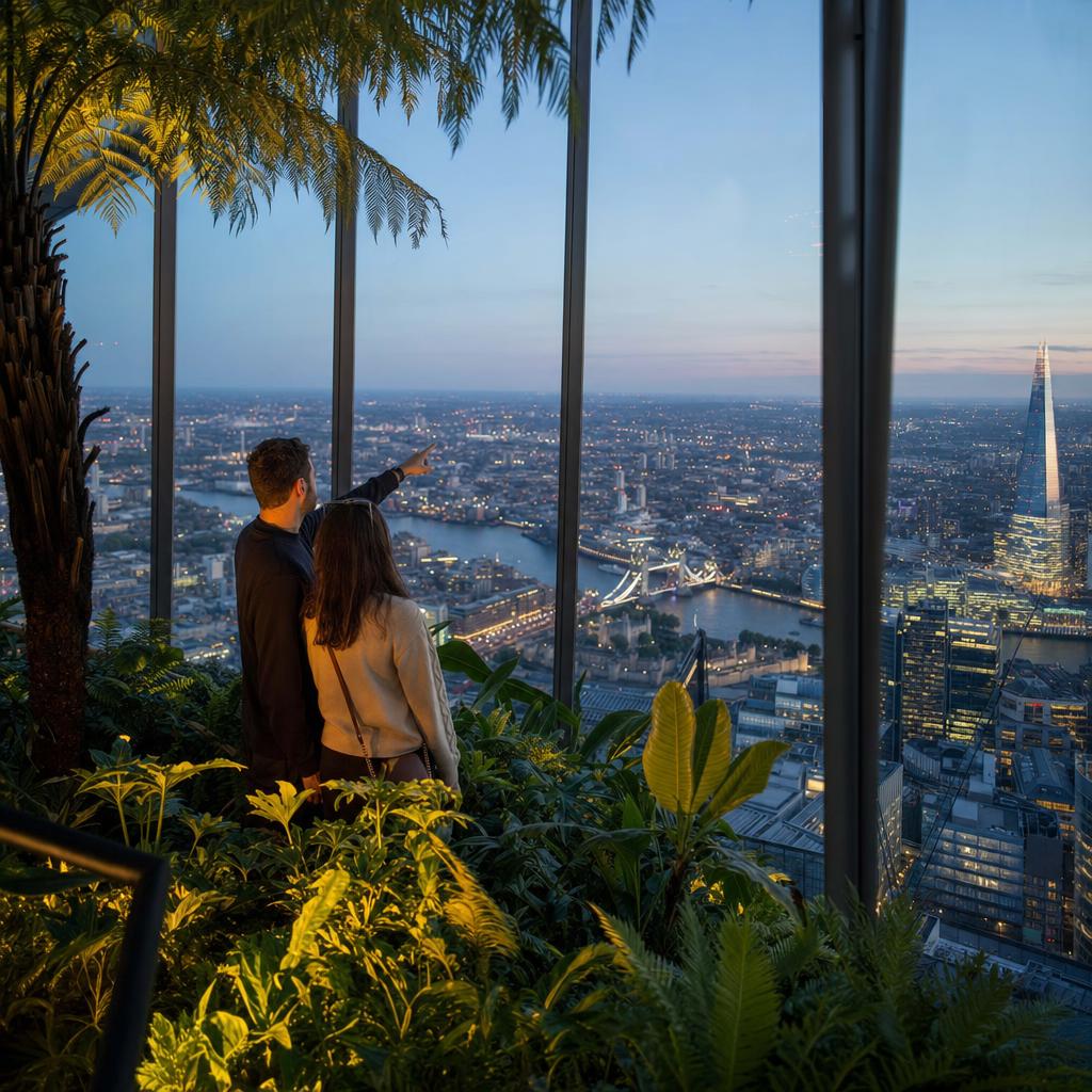 At Sky Garden - marriage proposal in London