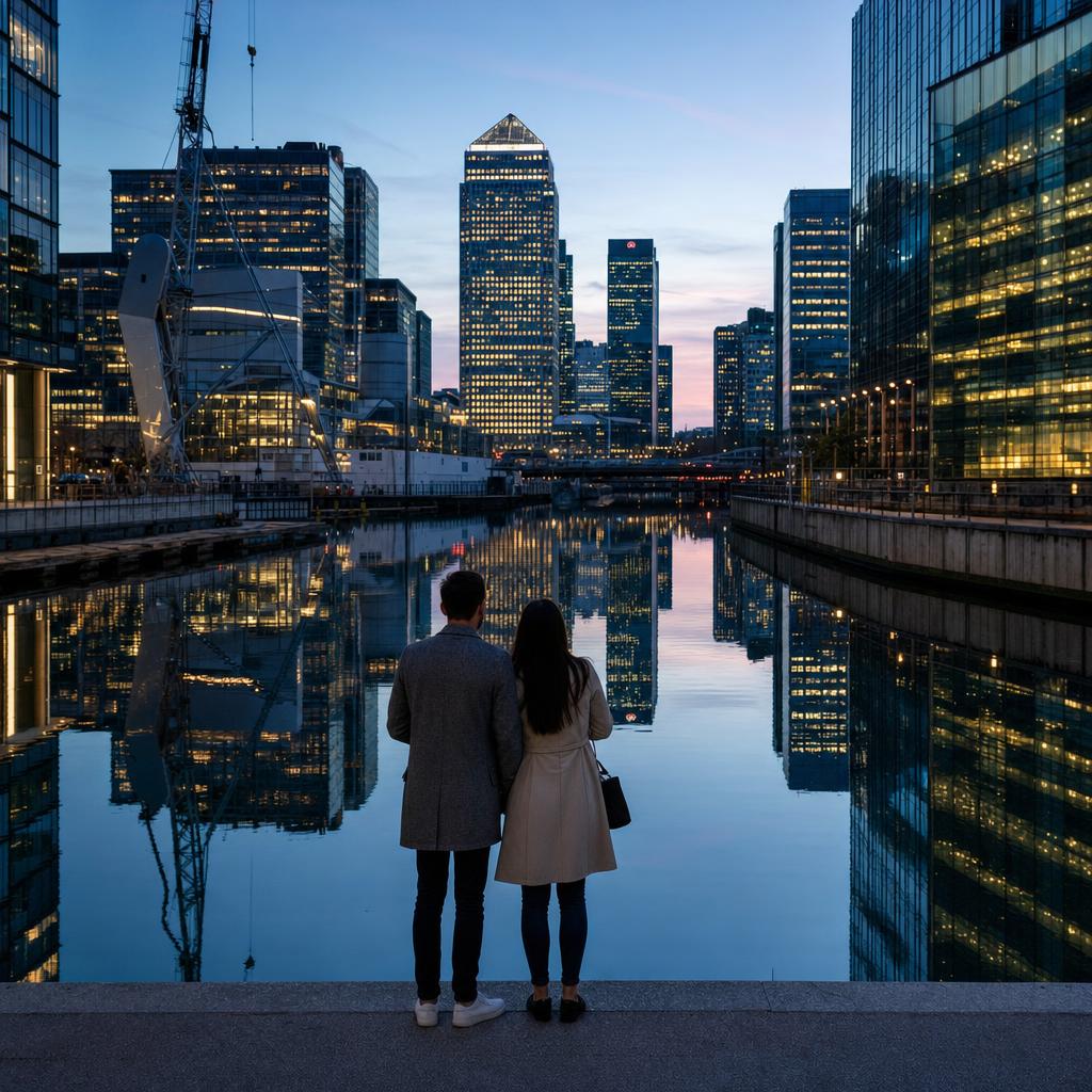 In Canary Wharf - marriage proposal in London