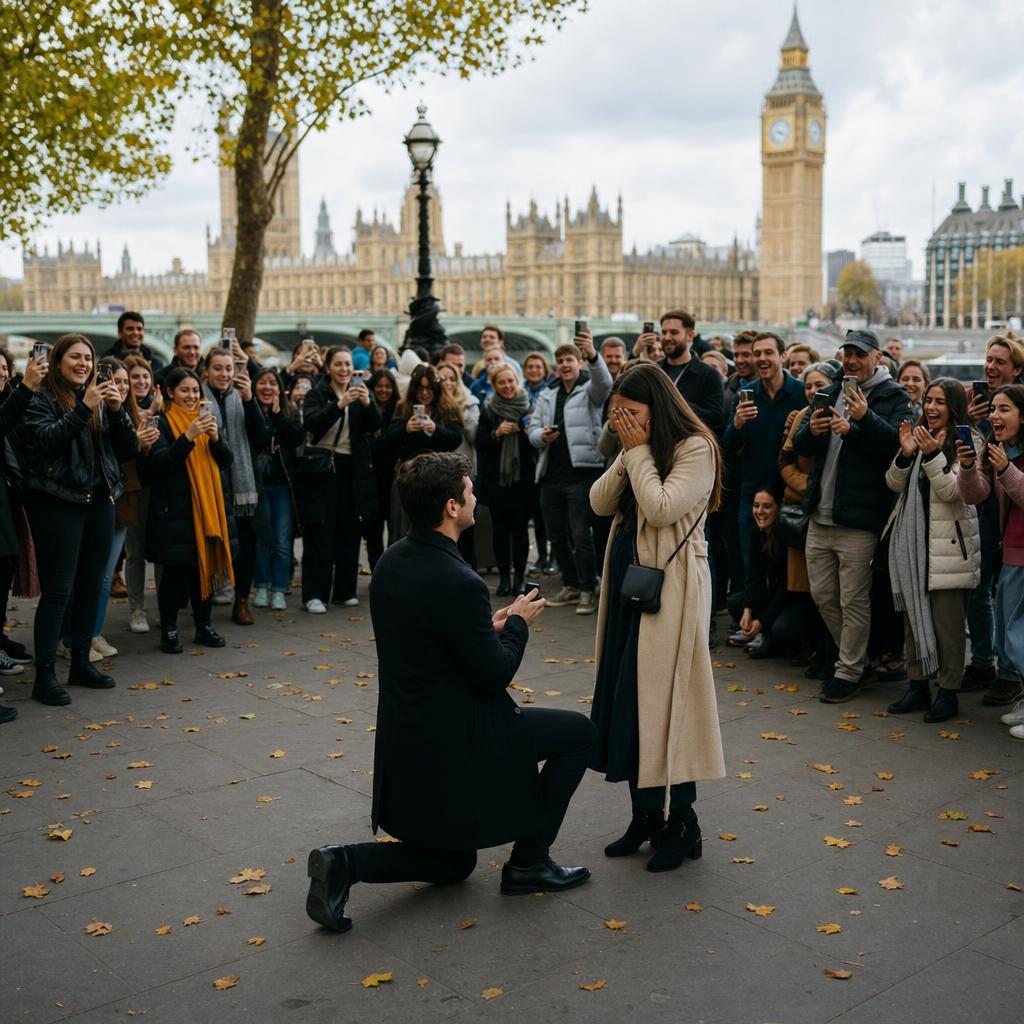 Public - marriage proposal in London